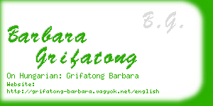 barbara grifatong business card